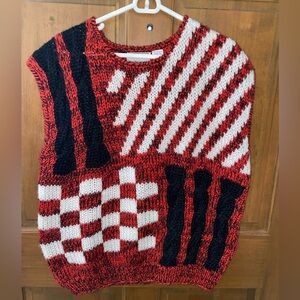 VINTAGE vest jumper 90s 80s retro L/XL